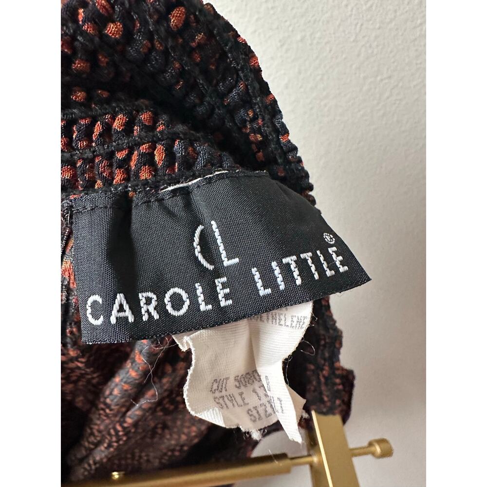 Vintage 90s Carole Little Boho Crinkle Rayon Print Maxi Skirt Festival Medium - Picture 6 of 7
